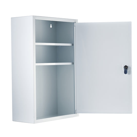3-Shelf First Aid Cabinet Wall Mounted Medicine Cabinet Emergency Metal Med Box