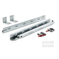 10 Pairs of 21 Inch Drawer Bottom Side Mount Rails, Heavy Duty Full Ball Bearing Extension Steel Track, Soft-Close Noiseless Guide Glides Cabinet Kitchen Runners with Locking Mechanism, 100 Lbs
