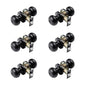 Round Privacy Door Knobs for Bedroom Bathroom Matte Black 6 Pack Keyless