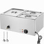 Commercial Electric Food Warmer 3-Pan Countertop Buffet 17QT Bain Marie
