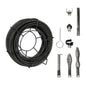 Drain Cleaning Cable 100 FT x 5/8 Inch, Professional Sectional Drain Cleaner Cable with 7 Cutters for 0.8" to 3.9" Pipes, Hollow Core Sewer Drain Auger Cable for Sink, Floor Drain, Toilet