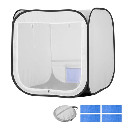 Portable Paint Booth Tent, 28.3 x 28.5 x 29.5 inch Pop-Up Portable Spray Paint Tent with Mesh Door, Spray Painting Tents for Cabinets, Chairs, Models, Tables, Pop-Up Design, Efficient Airflow