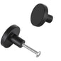 Cabinet Knobs, 10 Pack, 1.26 Inch Black Zinc Alloy Drawer Pulls & Door Handles, Mushroom Kitchen Solid Knobs Dresser Handles, Cupboard Hardware with Screws for Bathroom Closet Cabinets Drawers