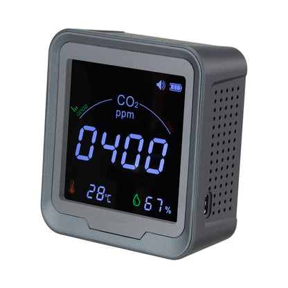Carbon Dioxide Monitor, CO2 Controller with Temperature and Humidity Display, NDIR Sensor, Carbon Dioxide Detector for Bedside, Home, Office, Car, Lightweight & Portable