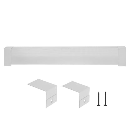 Baseboard Heater Covers, Basic Series 4 ft Standard Electric Heating Unit Front Cover for Home Improvement, Heavy-duty Steel, Easy Installation for Bedroom Replacing Old Cover, White