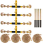 Ratchet Chain Binder, 5/16"-3/8" Heavy Duty Load Binders, with G80 Chains 7100 lbs Secure Load Limit, Labor-saving Anti-skid Handle, Tie Down Hauling Chain Binders for Flatbed Truck Trailer, 4 P