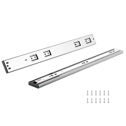 6 Pairs of 20 Inch Drawer Slides Side Mount Rails, Heavy Duty Full Extension Steel Track, Soft-Close Noiseless Guide Glides Cabinet Kitchen Runners with Ball Bearing, 100 Lbs Load Capacity