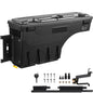 Truck Bed Storage Box, Lockable Lid, Waterproof ABS Wheel Well Tool Box 6.6 Gal/20 L, Compatible with Chevrolet Silverado 1500 GMC Sierra 1500 2019-2021, Driver Side, Black