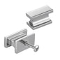 Cabinet Knobs, 10 Pack, 1.42 Inch Zinc Alloy Drawer Pulls Door Handles, Rectangular Kitchen Dresser Solid Knobs, Cupboard Hardware with Screws for Bathroom Closet Cabinets Drawers, Chrome Color