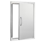 BBQ Access Door, 20W x 27H Inch Single Outdoor Kitchen Door, Stainless Steel Flush Mount Door, Wall Vertical Door with Handle, for BBQ Island, Grilling Station, Outside Cabinet