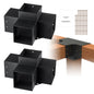 Pergola Bracket Kit 6''x6'', 2pcs 4-Way Heavy Duty Corner Bracket Woodworks DIY Post Base Kit, Easy Installation Wooden Beams for Gazebos, Patio Pergolas, Log Cabin Outdoor Pergola Hardware