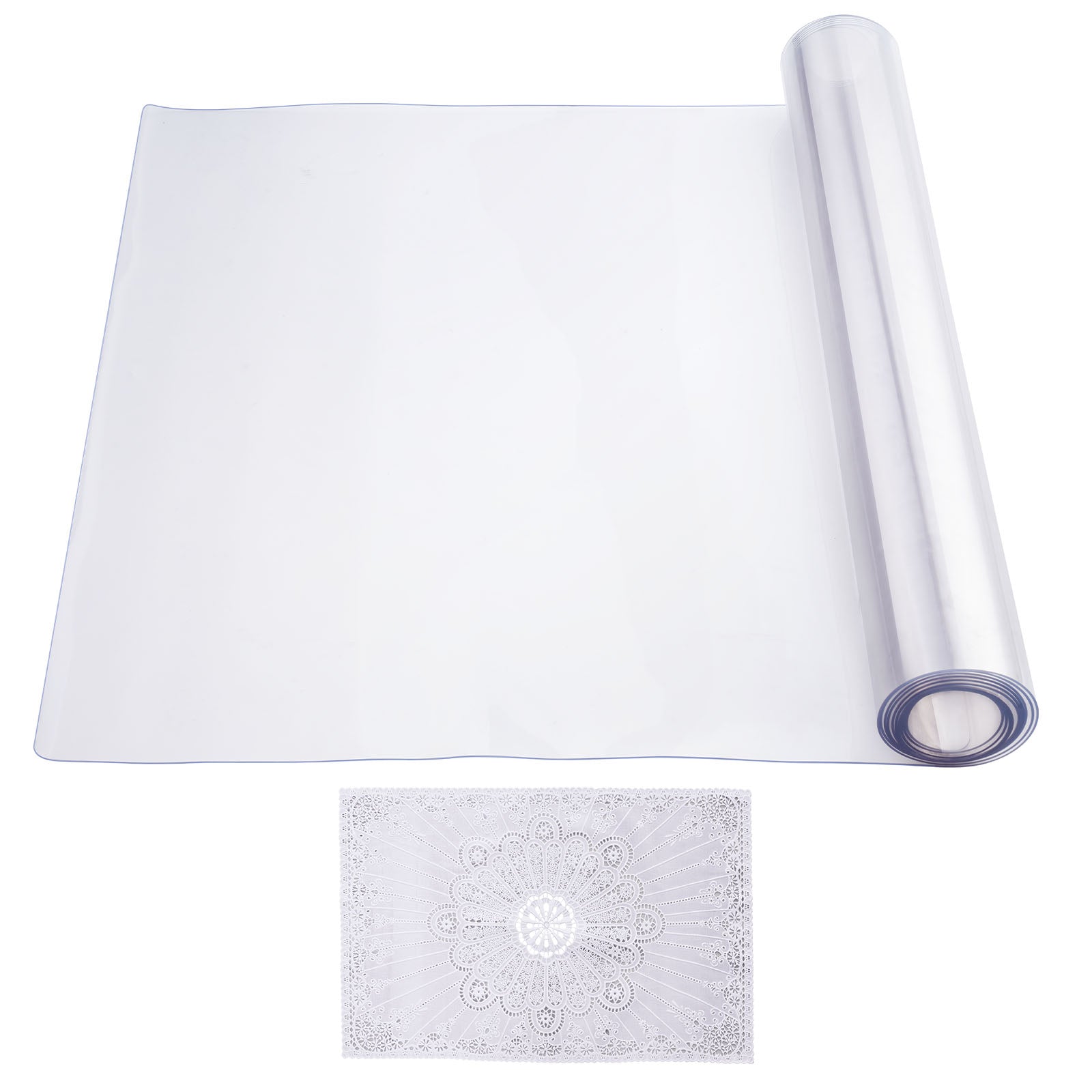 PVC Table Protector 24x96 Inch Clear Plastic Desk Protector 1.5mm Thick