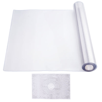 PVC Table Protector 24x96 Inch Clear Plastic Desk Protector 1.5mm Thick