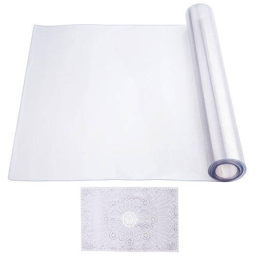 PVC Table Protector 24x96 Inch Clear Plastic Desk Protector 1.5mm Thick