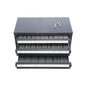End Mill Dispenser Cabinet, Three-Drawer End Mill Organizer Cabinet for 1/8" to 1", Steel End Mill Dispenser Organizer Cabinet with Labels, 29-Compartment Stackable for End Mill Storage