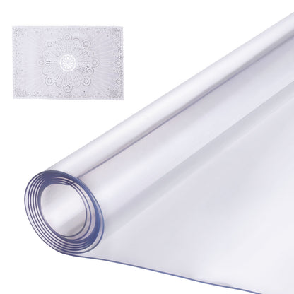 PVC Table Protector 54x54 Inch Clear Plastic Desk Protector 2.0mm Thick