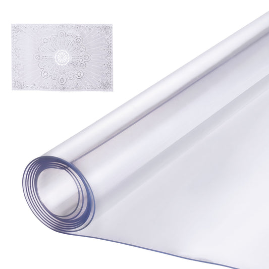 PVC Table Protector 54x54 Inch Clear Plastic Desk Protector 2.0mm Thick