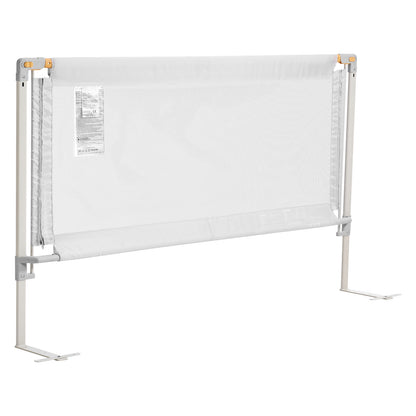 Toddler Bed Rail, Kids Beds Guard Rail with Reinforced Iron Pipe and Oxford Cloth, Adjustable Height Bed Side Railing, Portable Guard Bumper Barrier for Crib, Bunk, 78.74 x 35.04 in, 1 Piece