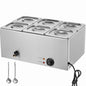 Commercial Electric Food Warmer 6-Pan Countertop Buffet 14.3QT Bain Marie