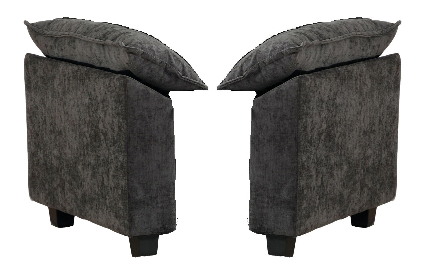 Cloud Sofa Armrests only, Modern Sectional Couch, for Living Room Bedroom and Apartment, Comfy Double Layer Upholstered Seat Cushion, Breathable Chenille Fabric, Black,SW504CBK