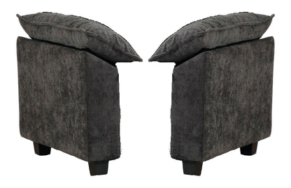 Cloud Sofa Armrests only, Modern Sectional Couch, for Living Room Bedroom and Apartment, Comfy Double Layer Upholstered Seat Cushion, Breathable Chenille Fabric, Black,SW504CBK