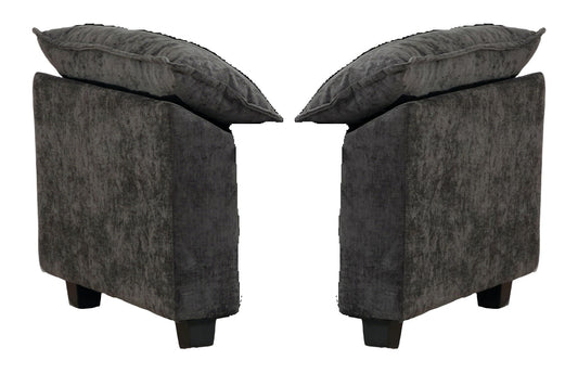 Cloud Sofa Armrests only, Modern Sectional Couch, for Living Room Bedroom and Apartment, Comfy Double Layer Upholstered Seat Cushion, Breathable Chenille Fabric, Black,SW504CBK