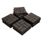 Patio Interlocking Deck Tiles, 12"x12" Square Composite Decking Tiles, Checked Plastic Outdoor Flooring Tile All Weather for Balcony Porch Backyard, (Brown, Pack of 27)