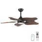 44-Inch Ceiling Fan with Light, 5 Solid Wood Blades, DC Motor, APP & Remote Control, Dimmable Full-Spectrum LED, Reversible Airflow, for 15x15 ft Living Room Bedroom, Works on Sloped Ceilings (<15°)