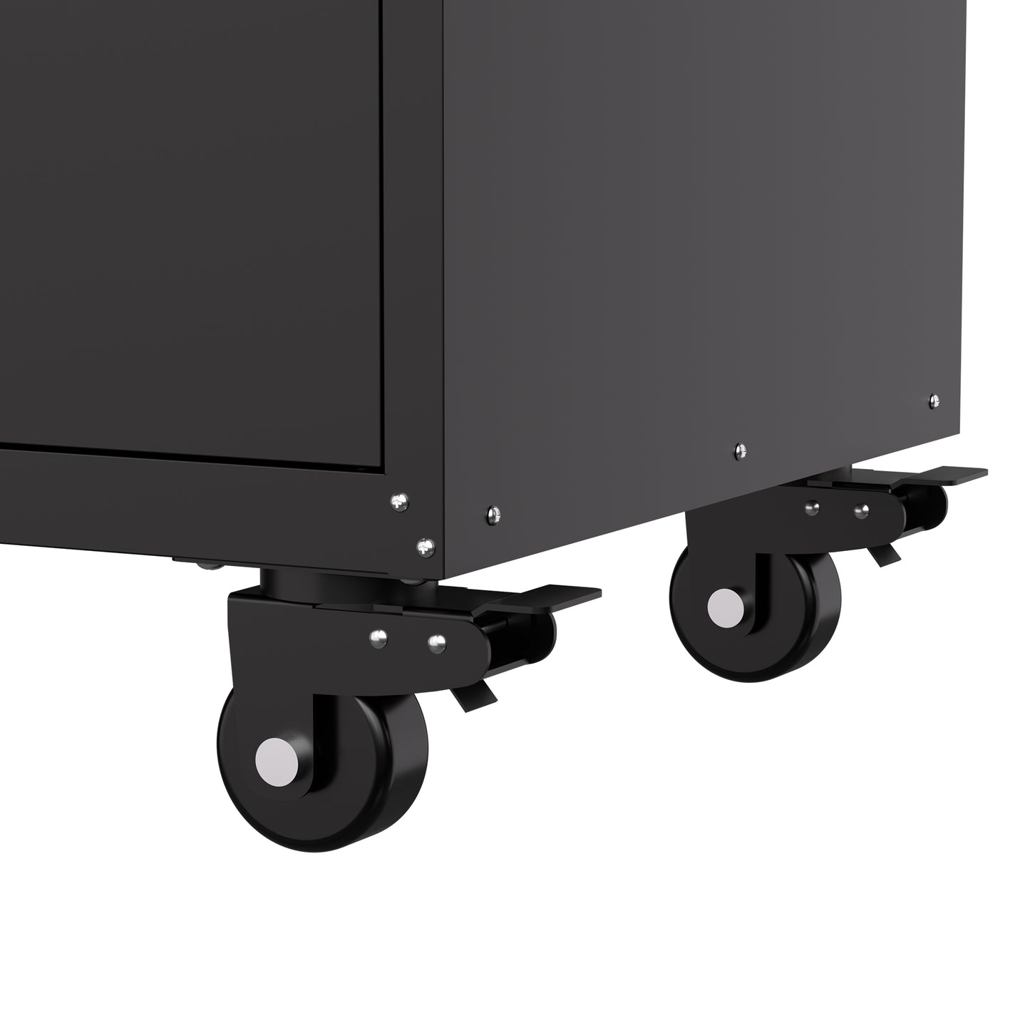Black Metal Tool Cabinet - 29.5" Rolling Workbench Organizer