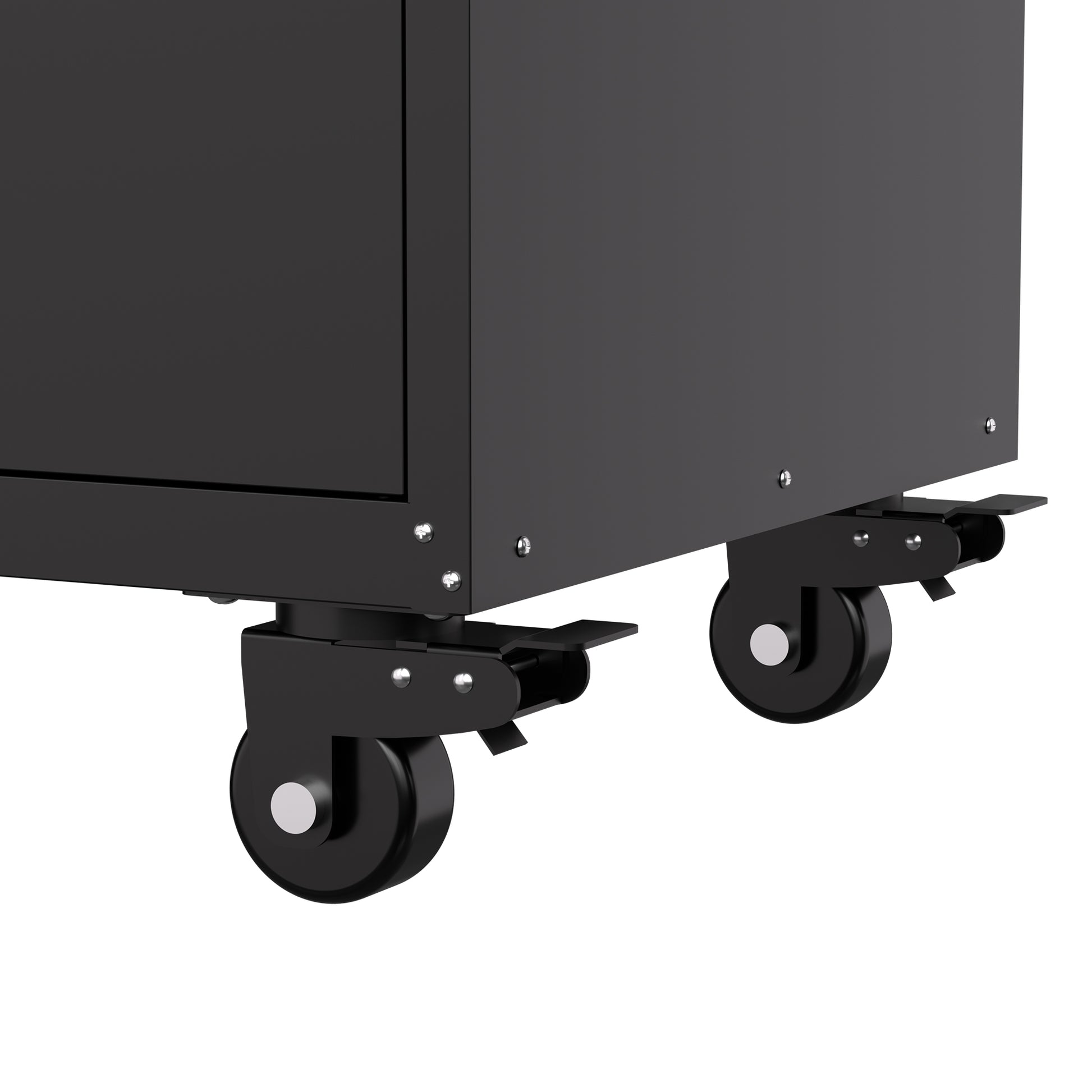 Black Metal Tool Cabinet - 29.5" Rolling Workbench Organizer
