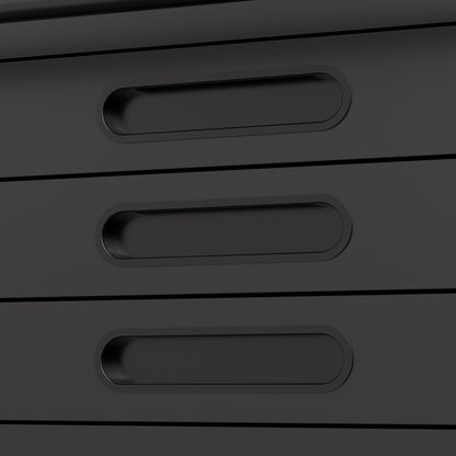Black Metal Tool Cabinet - 29.5" Rolling Workbench Organizer