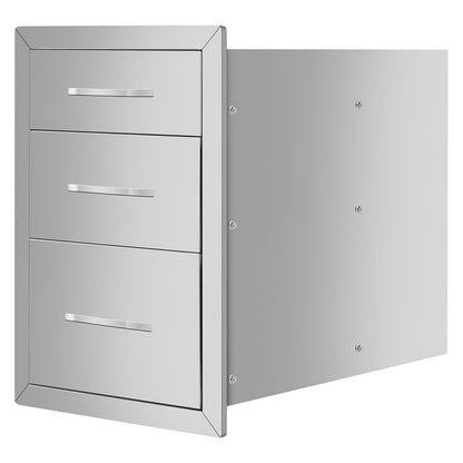14"x20"x23" Three-layer Drawer cabinets for outdoor kitchens or courtyards