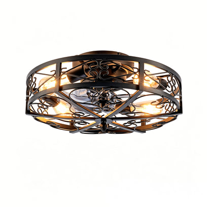 20'' Mounting Type  Ceiling Fan  ,Reversible Motor, DC Remote Control,6 Speed Ceiling Fan,Timing, for Living Room, Bedroom, or Dining Room--NOT Included Bulbs