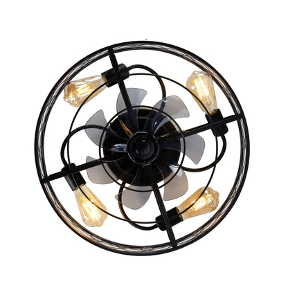 20" Farmhouse Ceiling Fan with Lights - Blush+Gold, Bronze