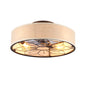 20" Lotus Design  Fabric Farmhouse Bladeless Ceiling fan With Remote Control  For Living room, Bedroom,Kitchen--NOT INCLUDED BULBS