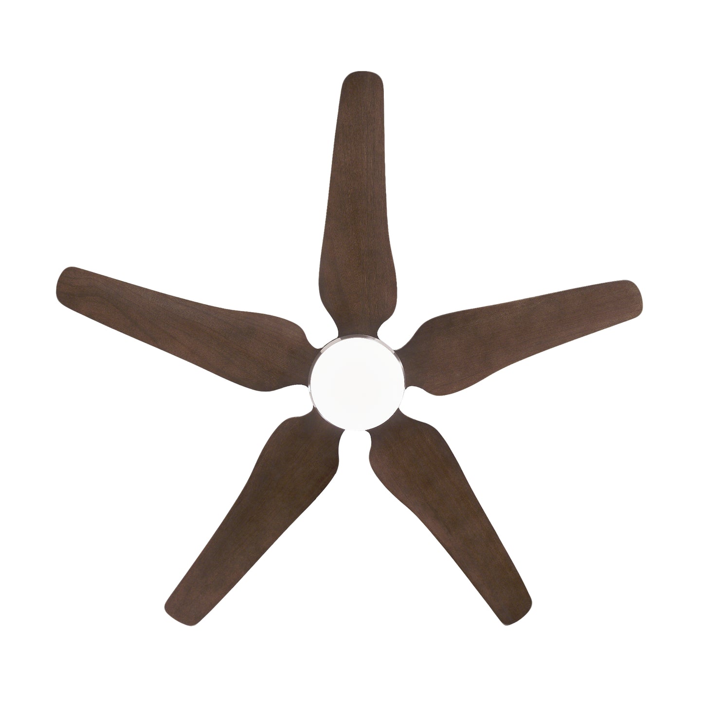 52 Inch Nickel Ceiling Fan with Lights - 6 Speed Remote Control