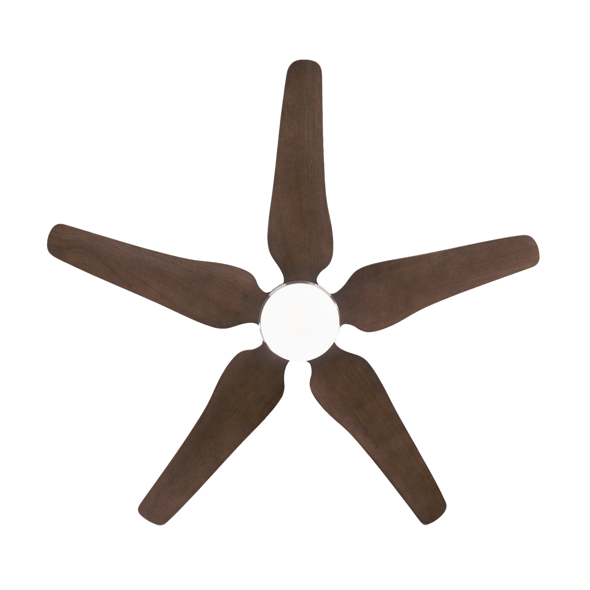 52 Inch Nickel Ceiling Fan with Lights - 6 Speed Remote Control