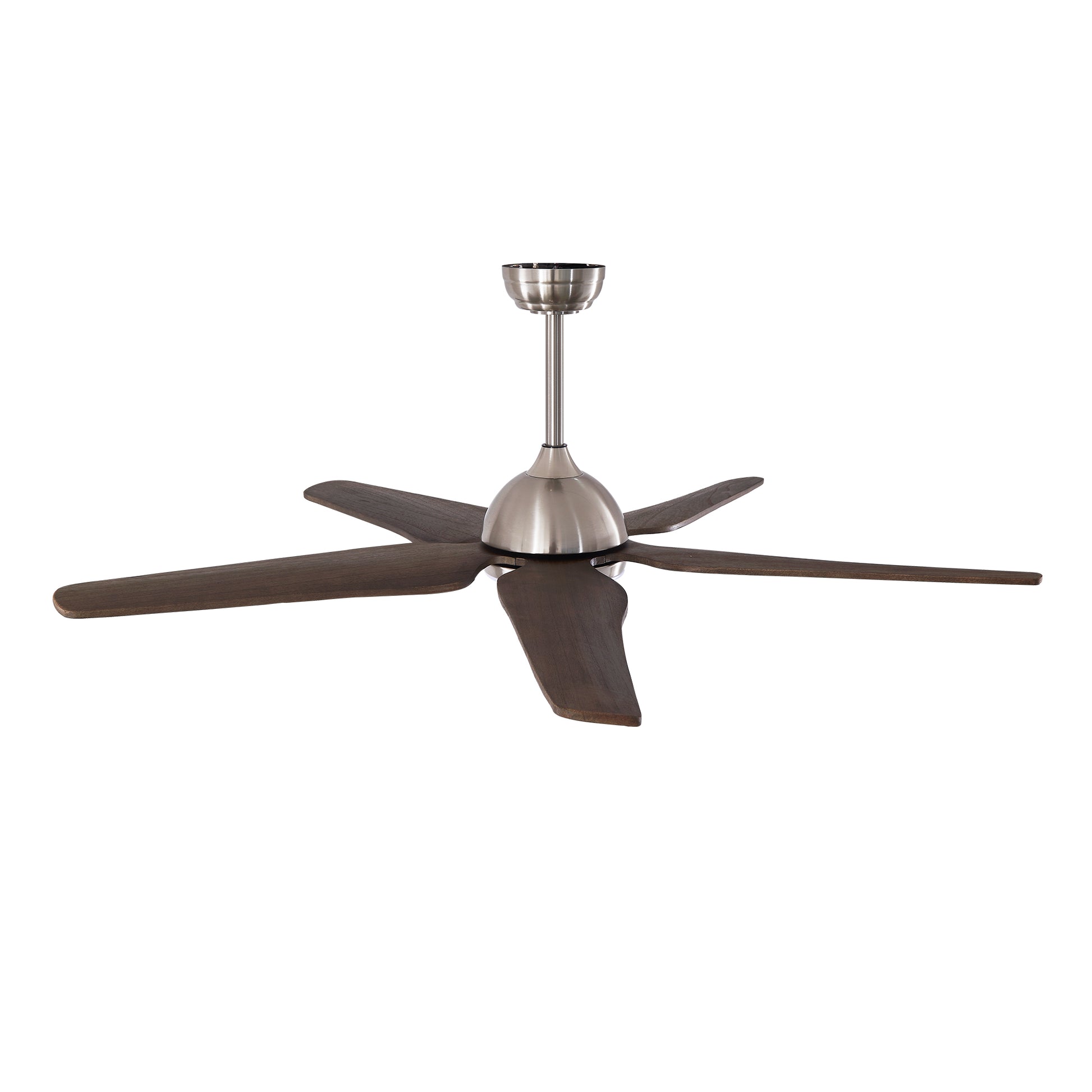 52 Inch Nickel Ceiling Fan with Lights - 6 Speed Remote Control