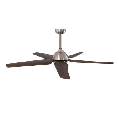 52 Inch Nickel Ceiling Fan with Lights - 6 Speed Remote Control
