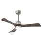 42" Solid Wood Blades Ceiling Fan with Lights Remote Control,Quiet DC Motor 3 Blade Ceiling Fans 6 Speed Levels,Reversible Ceiling Fan, for Patio Living Room, Bedroom, Office,Indoor.(Stain nickel )