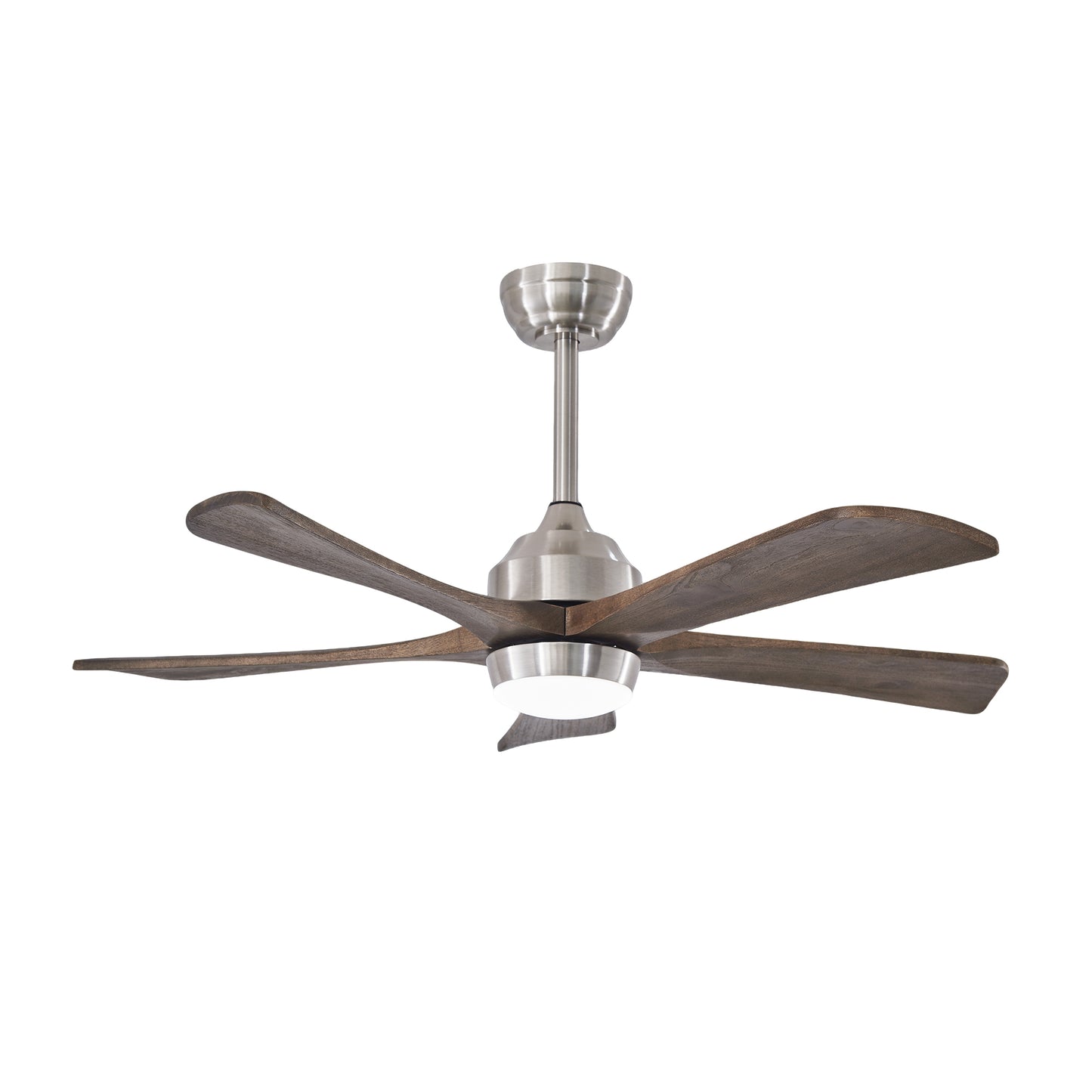 42 Inch Wood Ceiling Fan with Lights Nickel Finish