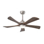 42" 5PCS Solid Wood Blades Ceiling Fan with Lights Remote Control,Quiet DC Motor 3 Blade Ceiling Fans 6 Speed Levels,Reversible Ceiling Fan,for Patio Living Room,Bedroom,Office,Indoor.(Stain nickel )
