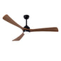 62" 3PCS  Solid Wood Blades Ceiling Fan with Lights Remote Control,Quiet DC Motor 3 Blade Ceiling Fans 6 Speed Levels,Reversible Ceiling Fan,for Patio Living Room, Bedroom, Office,Indoor.(Matte Black)