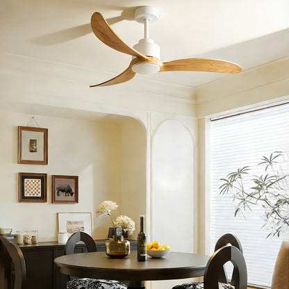 52" Ceiling Fan with Remote Control, Quiet DC Motor & Adjustable Height Rods -