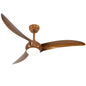 52" Ceiling Fan with  LED Light Remote Control,Quiet DC Motor 6 Speed Levels,3 PCS ABS Blades Fan Lamp,Adjust Height( 2 PCS Rod) Reversible Ceiling Fan, for Patio Living Room, Bedroom, Office,Indoor.
