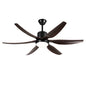 6 PCS ABS Blades  56 Ceiling Fan With Light Kit 3 Color LED Light Source, DC 6 Speed ,Remote Control Ceiling Fan  for Patio Living Room, Bedroom, Office,Indoor.(( Matte Black  )