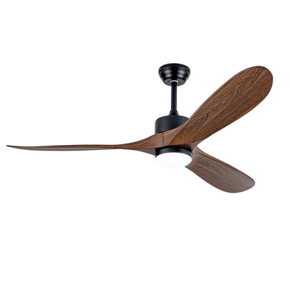 60" Ceiling Fan with LED Light Remote Control,Quiet DC Motor 6 Speed Levels,Adjust Height( 2 PCS Rod) Reversible Ceiling Fan, for Patio Living Room, Bedroom, Office,Indoor.