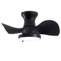 ABS Ceiling Fan with 3 Color Temperatures Light and Remote Control DC Motor Powerful and low noise Small Space ceiling fan for Kitchen Bedroom Dining room Toilet Patio.( Matte Black)