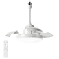 Bulb-Type Small Size Ceiling Fan With Retractable Blades, Indoor  Ceiling Fan With Light with Remote Control, for Patio Living Room, Bedroom, Office,Indoor