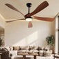 Sofucor 52 Inch Ceiling Fan with Light, Modern Propeller Ceiling Fan with Dimmable Memory LED - Quiet DC Motor, 6 Speeds 5000CFM, Timer, Reversible, for Living Room Bedroom, ETL/FCC, Brown